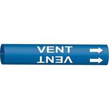 BRADY Pipe Marker Vent 10 in H 32 in W, 5LFP4