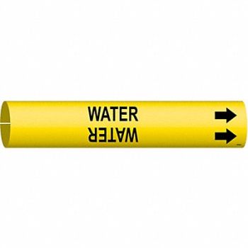 BRADY Pipe Marker Water 13/16 in H 4/5 in W, 5GXY8