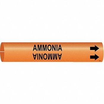 BRADY Pipe Markr Ammonia 2 13/16in H 2 4/5in W, 5LEA3