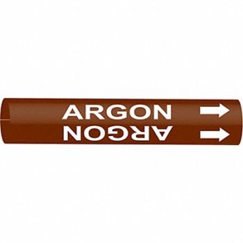 BRADY Pipe Marker Argon 10 in H 24 in W, 5LFX4