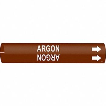 BRADY Pipe Marker Argon 2 13/16in H 2 4/5in W, 5LEA5