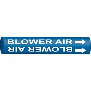 BRADY Pipe Marker Blower Air 10 in H 24 in W, 5LFX7
