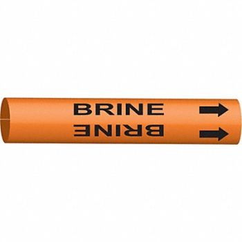 BRADY Pipe Marker Brine 8 in H 16 in W, 5LFY8