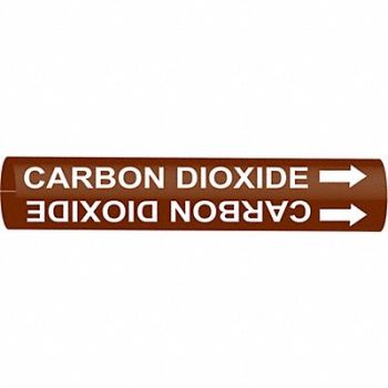 BRADY Pipe Marker Carbon Dioxide 10in H 24in W, 5LFZ2