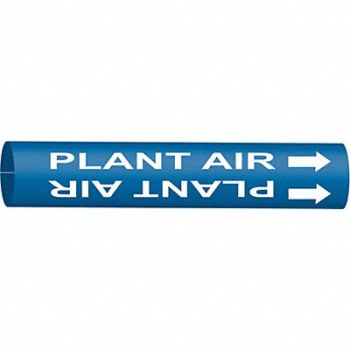 BRADY Pipe Marker Plant Air 10 in H 24 in W, 5LGH1