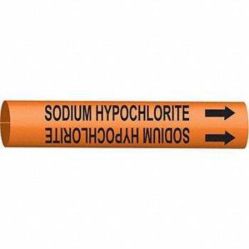 BRADY Pipe Mrkr Sodium Hypchlrte 10in H 24in W, 5LGH4