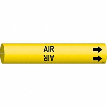 BRADY Pipe Marker Air 2 in H 2 in W, 5GYH4
