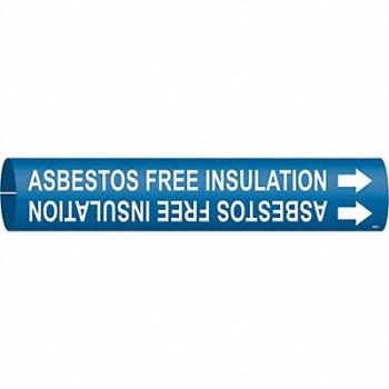 BRADY Pipe Mrkr Asbestos Free Insulation 2in H, 5GYJ0