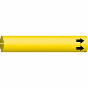 BRADY Pipe Marker 2 in H 2 in W, 5GYJ4