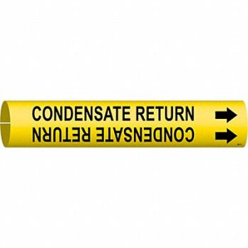 BRADY Pipe Markr Condensate Return 2in H 2in W, 5GYL8