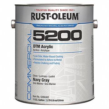 RUST-OLEUM H7174 5200 Acrylic Enamel Navy Gray 1 gal., 5H894