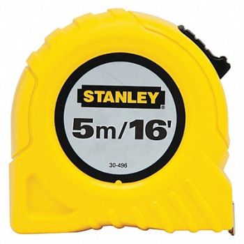 STANLEY Tape Measure 3/4Inx16 ft Yellow In/Ft/mm, 5HK94