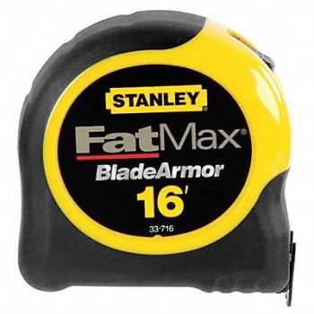 STANLEY Tape Measure 1-1/4 Inx16 ft Yellow/Black, 5HL13