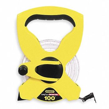 STANLEY Tape Measure 1/2 Inx100 ft Yellow/Black, 5HL22