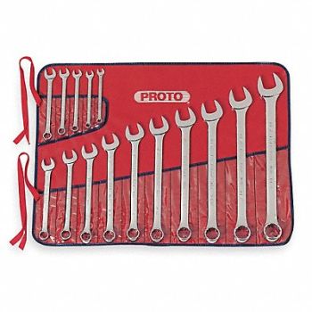 PROTO Combo Wrench St Steel Polish Stnrd Ofst, 449N98