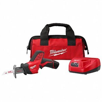 MILWAUKEE Cordless Recip Saw Kit 3000 SPM 12VDC, 5HXL5