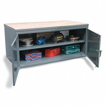STRONG HOLD Cabinet Bench Butcher Block 108 W 36 D, 5HZP6