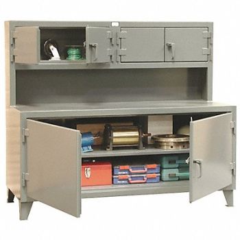 STRONG HOLD Cabinet Workbench Steel 84 W 30 D, 5HZR1
