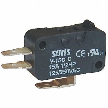 GRAINGER APPROVED Mini Snap Swch 15A 1 NO 1 NC Button, 5JEC0