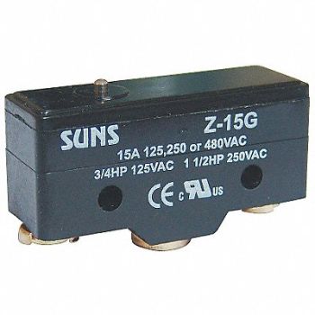 GRAINGER APPROVED Snap Switch 15A 1 NO 1 NC Pin Plunger, 5JED4