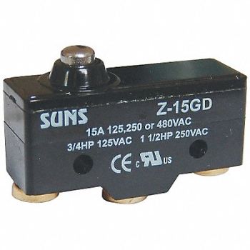 GRAINGER APPROVED Swch 15A 1 NO 1 NC Shrt Spring Plngr, 5JED5