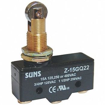 GRAINGER APPROVED Swch 15A 1 NO 1 NC Pnl Mt Roller Plngr, 5JED9