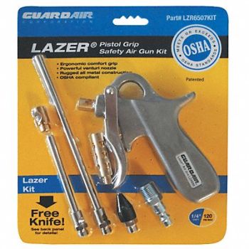GUARDAIR Air Gun Kit Pistol Grip Aluminum, 5JEL2