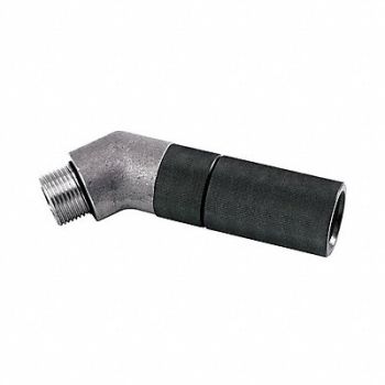 AIRSPADE Air Gun Angled Adapter Aluminum 5 3/4 L, 5JEL3
