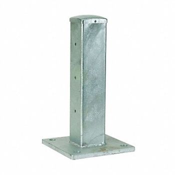 GRAINGER APPROVED Guard Rail Post Double High Center L 4In, 5JEX8