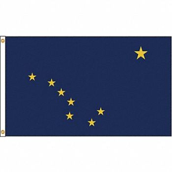 NYLGLO D3772 Alaska Flag 5x8 Ft Nylon, 5JFF0