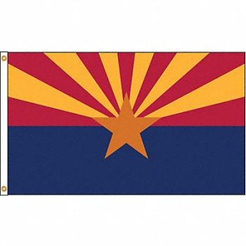 NYLGLO D3772 Arizona Flag 5x8 Ft Nylon, 5JFF2