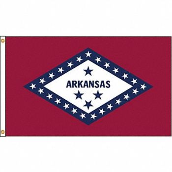 NYLGLO D3771 Arkansas Flag 4x6 Ft Nylon, 5JFF3