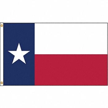 NYLGLO D3772 Texas Flag 5x8 Ft Nylon, 5JFR2