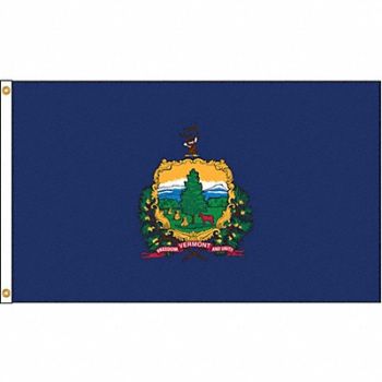 NYLGLO D3772 Vermont Flag 5x8 Ft Nylon, 5JFR6