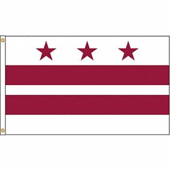 NYLGLO D3771 District Of Columbia Flag 4x6 Ft Nylon, 5JFT7