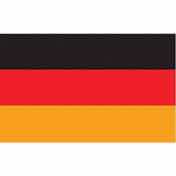 NYLGLO Germany Flag 5x8 Ft Nylon, 5JFW3