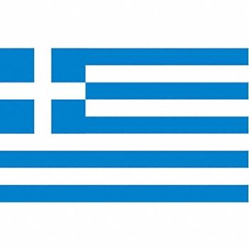 NYLGLO Greece Flag 3x5 Ft Nylon, 5JFW4