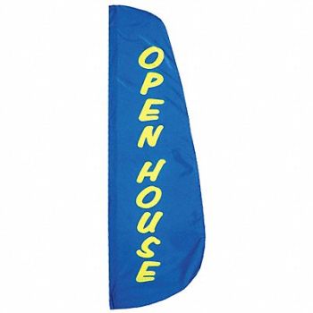 ANNIN FLAGMAKERS Open House Feather Flag 2x8 Ft Nylon, 5JGA1