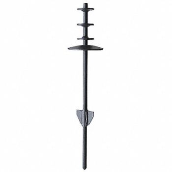 ANNIN FLAGMAKERS Ground Spike 4in Steel Black, 5JGA3