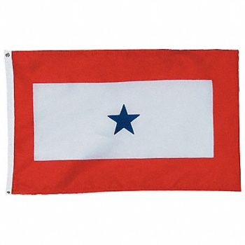 NYLGLO Service Star Flag 3x5 Ft Nylon, 5JGC1
