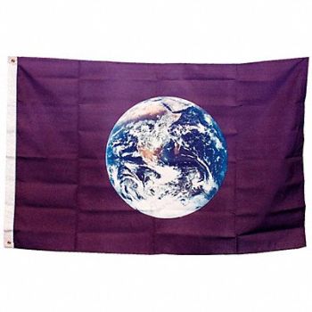 ANNIN FLAGMAKERS Earth Flag 3x5 Ft Nylon, 5JGC2