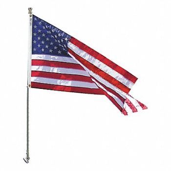 ANNIN FLAGMAKERS US Flag W/spinning Pole Nylon, 5JGD3