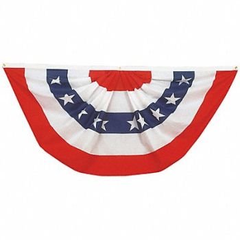 ANNIN FLAGMAKERS US Pleated Fan 18x36 In., 5JGE3
