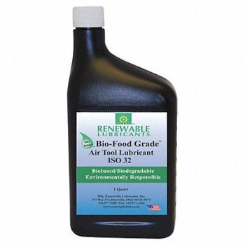 RENEWABLE LUBRICANTS Air Tool Lubricant Synthetic Base 32 oz., 5JGG4