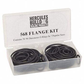 GRAINGER APPROVED O-Ring Asst Buna N 568 Flange 70Pc, 5JJT5