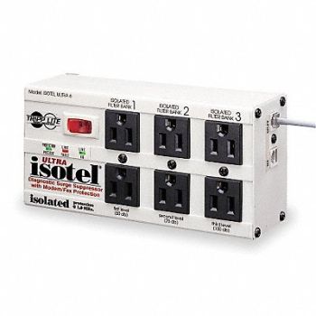 TRIPP LITE Datacom Surge Protector 6 Outlet Gray, 5JK07