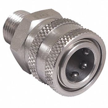 GRAINGER APPROVED Quick Connect Coupler Male 3/8 x 3/8 In, 5JKN8