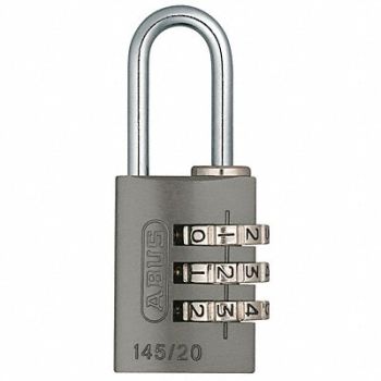 ABUS Combination Padlock 1 1/8in Rectgle Blck, 5JKR8