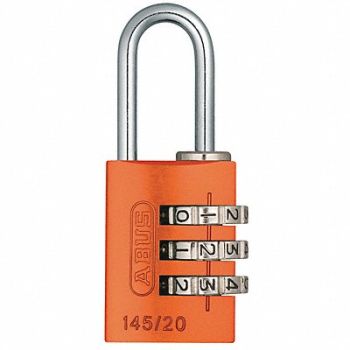 ABUS Combination Padlock 1 1/8in Rectgle Orge, 5JKT0