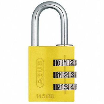ABUS Combination Padlock 1 3/8in Rectgle Yelw, 5JKT5